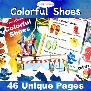 Preschool Shoes Colors & Reading Lesson, Games, Worksheets & Activities