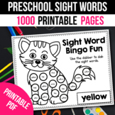 Preschool Sight Word Practice Books Worksheets Morning Work SA