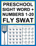 Preschool Sight Word and Matching Numbers 1-20 | Fly Swatt
