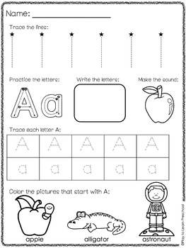 Preschool Skills Practice Sheets [At-Home] by Play to Learn Preschool