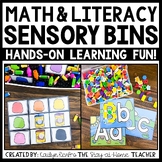 Math and Literacy Sensory Bin Activities BUNDLE