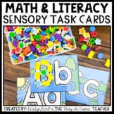 Math and Literacy Sensory Bin Task Card Centers