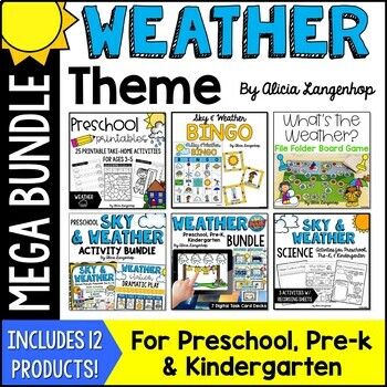 Preschool Sky and Weather Theme MEGA BUNDLE by MsKinderhop | TPT