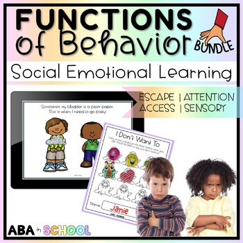 Preview of Function Behavior BUNDLE - Social Emotional Learning Activity - Social Stories