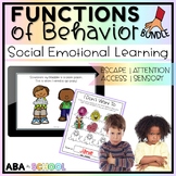 Preschool Social Skills Activities Functions of Behavior BUNDLE
