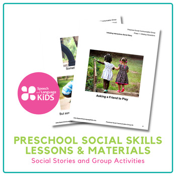 Preview of Preschool Social Skills Lessons & Materials: Social Stories and Group Activities