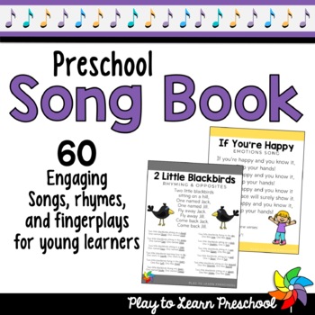 Preview of Preschool Song Book