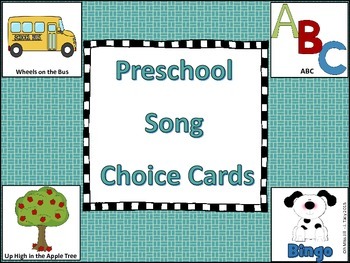 Preview of Preschool Song choice Cards