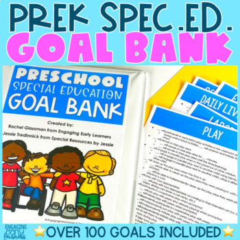 Preview of Preschool Special Edu Goal Bank of IEP Goals & Tracking Objectives | At A Glance