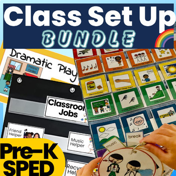 Preview of Preschool Special Education Autism Classroom Visual Supports Bundle