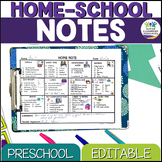 Parent Communication Notes for Preschool Special Education