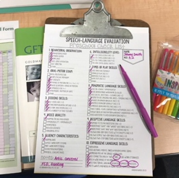 Preview of Preschool Speech-Language Evaluation Checklist