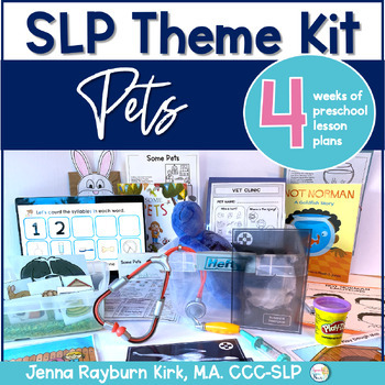Preview of Preschool Speech & Language Therapy: Pets Theme Kit