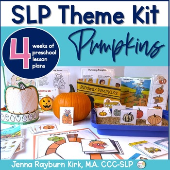 Preview of Preschool Speech & Language Therapy: Pumpkin Theme Kit