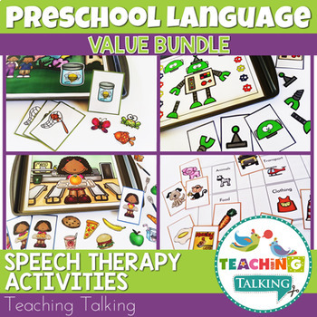 Preview of Preschool Language Activities Bundle | Speech Therapy