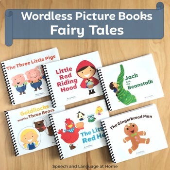Preschool Speech Therapy Activities Fairy Tales Wordless Book Printable Bundle