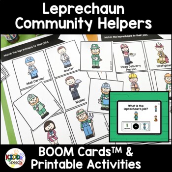 Preschool Speech Therapy St. Patrick's Community Helpers BOOM Cards ...