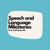 Preschool Speech and Language Milestones Handout (3, 4, 5 