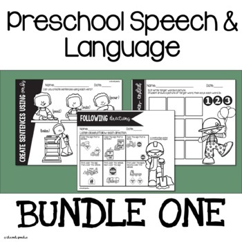 Preschool Speech and Language | Preschool Activities | prek | TpT