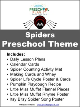 Preview of Preschool Spider Theme