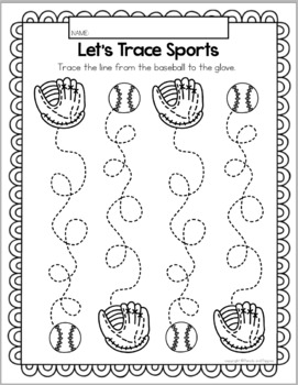 Trace the number. Tracing number with Baseball Glove. Educational