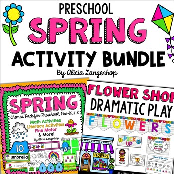 Preview of Preschool Spring Theme Activity and Dramatic Play BUNDLE