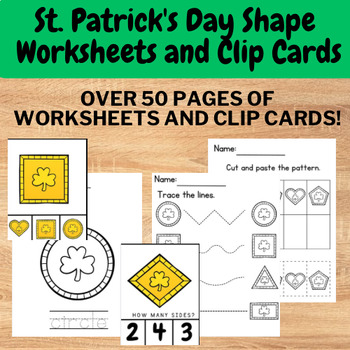 Preview of Preschool St. Patrick’s Day Shapes Activity Pages - Preschool Shape Worksheets