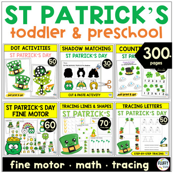 Preview of St Patricks Day Preschool and Toddler Activities BUNDLE