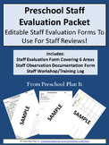 Preschool Staff Evaluation Packet
