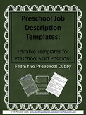 Preschool Staff Job Description Templates for Preschool Programs