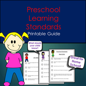 Preview of Preschool Standards for Kindergarten Prep