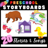 Preschool Story Retelling and Storyboard Pieces (20 Storie