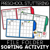 Preschool Stuttering File Folder Sorting Activity