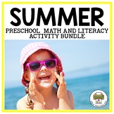 Preschool Summer Math and Literacy Activity Bundle