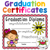 Preschool Summer Graduation Certificates & Diplomas