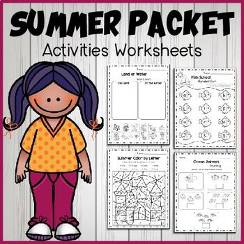 Preschool Summer Packet Activities: Fun & Educational Worksheets ...