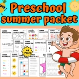 Preview of Preschool and kindergarten Summer Review Packe - Summer Packet NO PREP Review