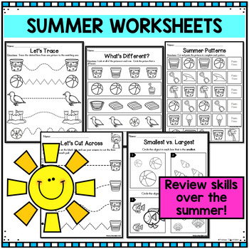 Preschool (Pre-K) Summer Packet by Andrea Marchildon | TpT