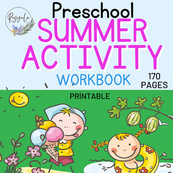 Preview of Preschool Summer Review, Prek Summer Worksheets ,Preschool Summer Activity Book