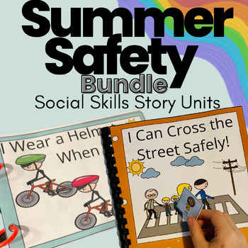 Preview of Preschool Summer Safety Bundle Water Bike Helmet Sunscreen Units