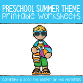 Preschool Summer Theme Bundle PERFECT FOR DISTANCE LEARNING