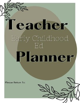 Preview of Preschool Teacher Planner