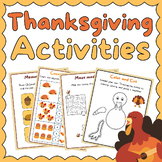 Preschool Thanksgiving Turkey Activities Craft Games Pre-K