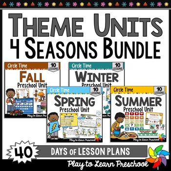 Preview of Preschool Thematic Units - 4 Seasons Bundle | Lesson Plans - Activities