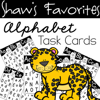 Preview of Preschool/Toddler Alphabet Task Cards