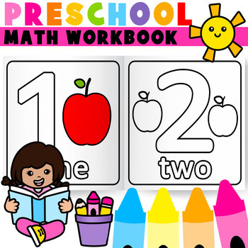 Preview of Preschool Math Workbook for Kindergarten, Pre-K, Toddlers and Preschoolers