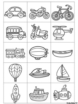 Preschool Transportation Mini Bingo Game by MsKinderhop | TPT