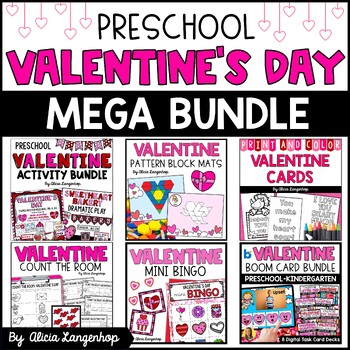 Preview of Preschool Valentine's Day Activities Mega Bundle