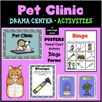 Preview of Preschool Vet Dramatic Play : Posters/signs, Talking Points, Bingo, Activities