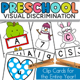 Toddler and Preschool Visual Discrimination Clip Cards wit